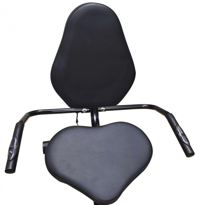 Bicicleta magnetica orizontala FitTronic® Trainer 410R, design robust, volanta 6 kg, greutate suportata 120 kg, afisaj mare cu multe informatii [3]