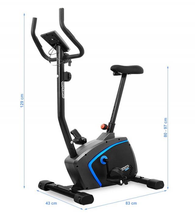 Bicicleta magnetica Scud V-Fit- negru/albastru [5]