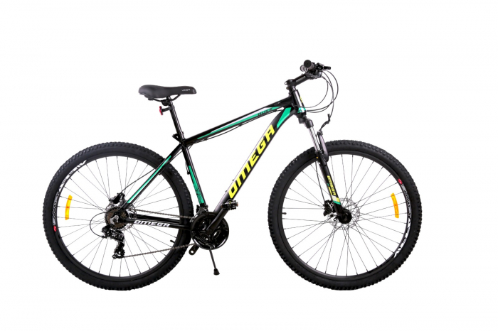 Bicicleta mountainbike Omega Duke 27.5" negru/verde/galben [2]