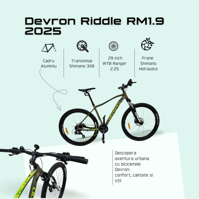 Bicicleta Mtb Devron Riddle RM1.9 2025 - 29 Inch, L, Verde [3]