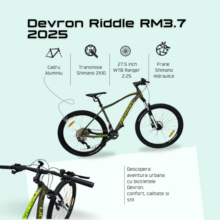 Bicicleta Mtb Devron Riddle RM3.7 2025 - 27.5 Inch, S, Verde [3]