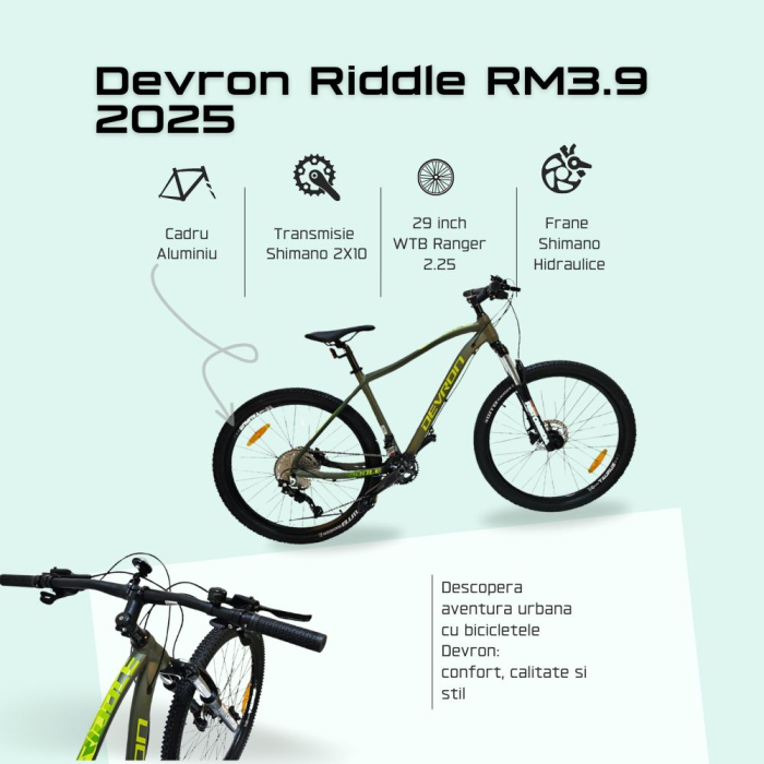 Bicicleta Mtb Devron Riddle RM3.9 2025 - 29 Inch, M, Verde [3]