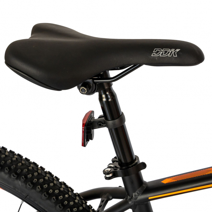 Bicicleta MTB-HT Carpat, Shimano Tourney TY-300, 21 Viteze, Cadru Aluminiu, Roti 29 Inch, Frane pe Disc,Carpat CSC29/57C, Negru cu Design Portocaliu [3]