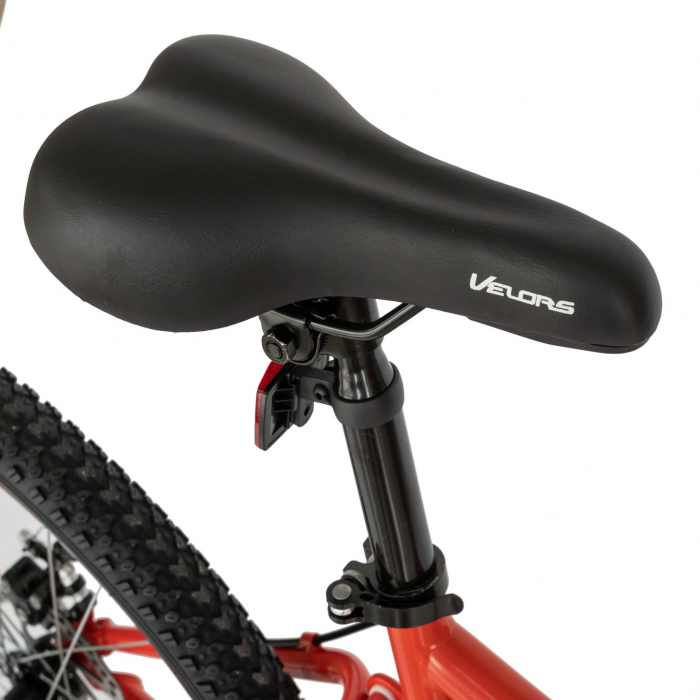 Bicicleta MTB-HT Velors, Shimano Tourney TZ500D, 18 viteze, Roti 27.5 Inch, Frane pe Disc,Velors CSV27/60D, Rosu cu Design Negru [5]