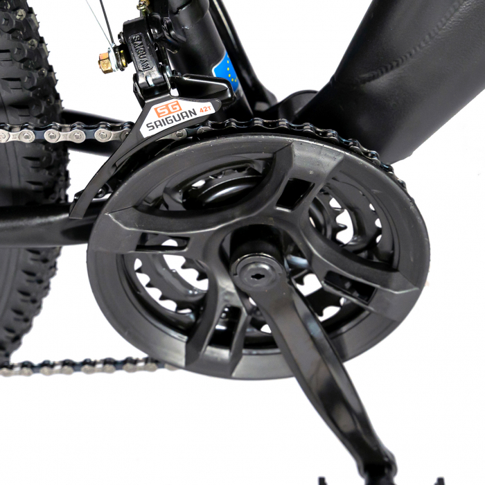 Bicicleta munte, dubla suspensie, RICH R2750D, roata 27.5", frana disc, 18 viteze, negru/rosu [4]