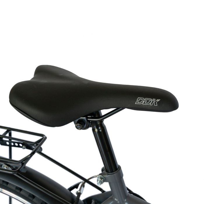 Bicicleta oras Velors V2633B, roata 26 inch, echipare Shimano, 18 viteze, culoare gri/portocaliu [6]