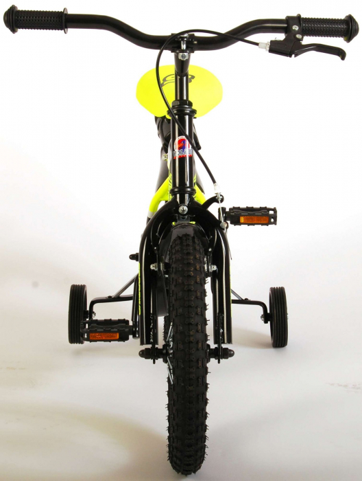 Bicicleta pentru baieti Volare Sportivo, 14 inch, culoare Negru/Galben neon, frana de mana + contra [7]