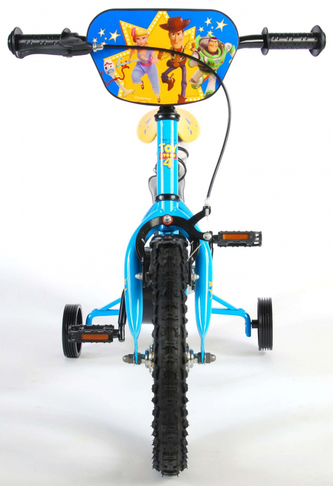 Bicicleta pentru copii Disney Toy Story 4, 14 inch, culoare albastru/galben, frana de mana + contra [9]