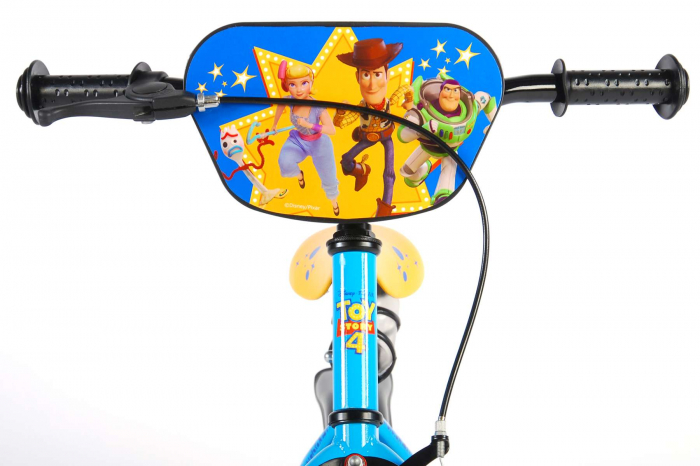 Bicicleta pentru copii Disney Toy Story 4, 14 inch, culoare albastru/galben, frana de mana + contra [11]