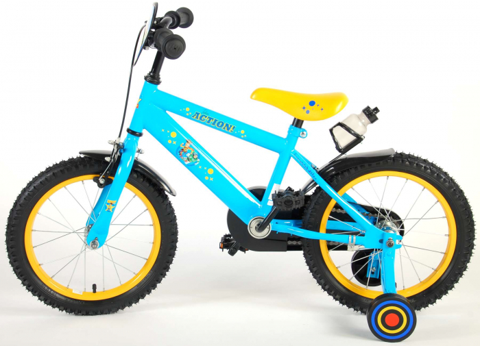 Bicicleta pentru copii Disney Toy Story 4, 16 inch, culoare albastru/galben, frana de mana + contra [12]