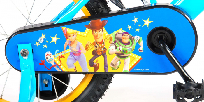Bicicleta pentru copii Disney Toy Story 4, 16 inch, culoare albastru/galben, frana de mana + contra [4]