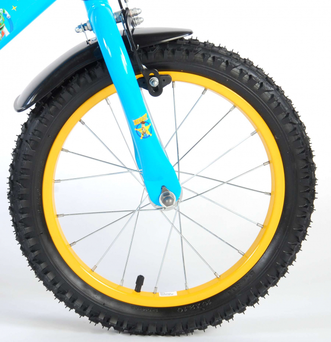 Bicicleta pentru copii Disney Toy Story 4, 16 inch, culoare albastru/galben, frana de mana + contra [6]