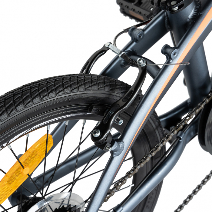 Bicicleta pliabila 20" CARPAT C2052C, echipare SHIMANO 7 viteze, culoare gri/portocaliu [5]