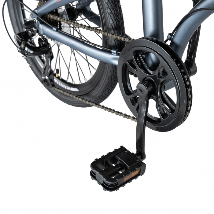 Bicicleta pliabila 20" CARPAT C2052C, echipare SHIMANO 7 viteze, culoare gri/portocaliu [7]