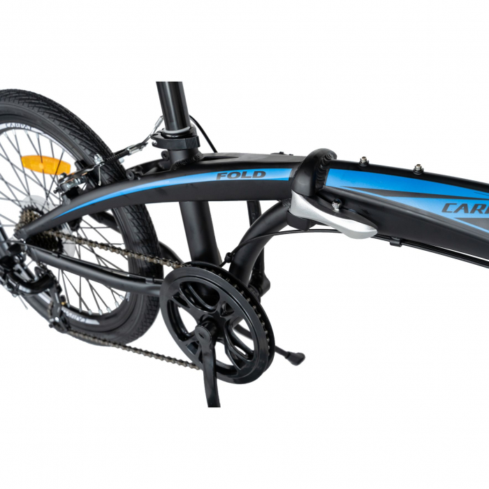 Bicicleta pliabila 20" CARPAT C2052C, echipare SHIMANO 7 viteze, culoare negru/albastru [10]