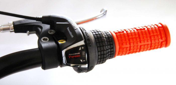 Bicicleta Volare Cross, 26 inch, 7 trepte, culoare albastru inchis / portocaliu, Prime Collection, frana de mana fata - spate [10]