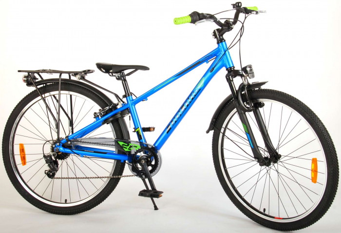 Bicicleta Volare Cross, 26 inch, 7 trepte, culoare albastru/verde, Prime Collection, frana de mana fata - spate [3]