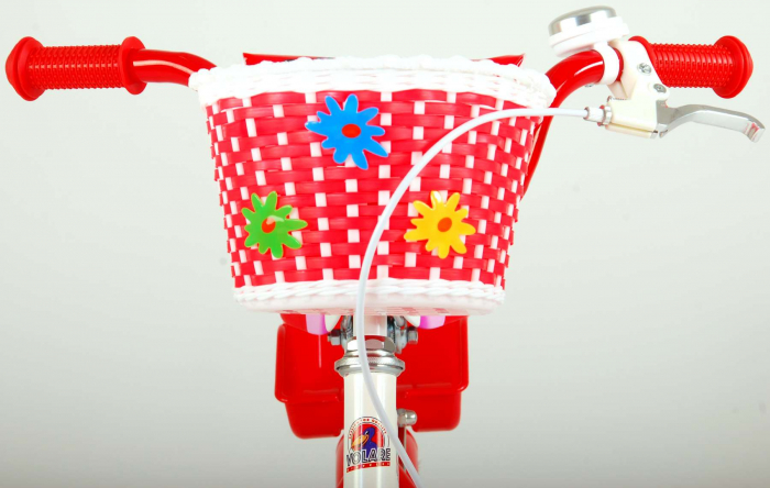 Bicicleta Volare Lovely pentru fete, 14 inch, culoare Rosu/Alb, frana de mana + contra [9]