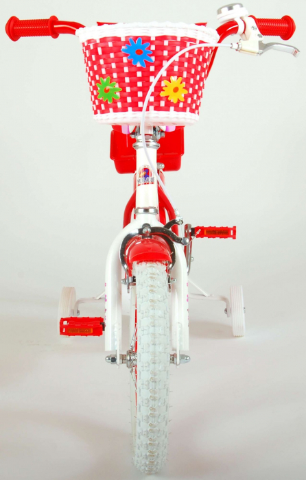 Bicicleta Volare Lovely pentru fete, 14 inch, culoare Rosu/Alb, frana de mana + contra [8]