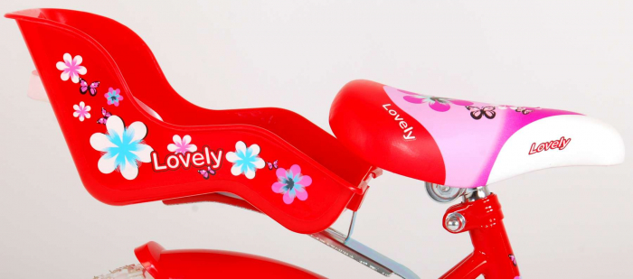 Bicicleta Volare Lovely pentru fete, 16 inch, culoare Rosu/Alb, frana de mana + contra [8]