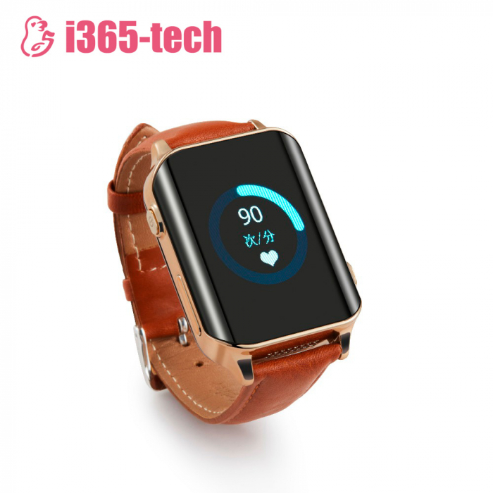 Ceas Smartwatch Pentru Adulti / Varstnici i365-Tech A16 cu Functie Telefon, Senzor puls, Localizare GPS, Pedometru ; Maro [3]
