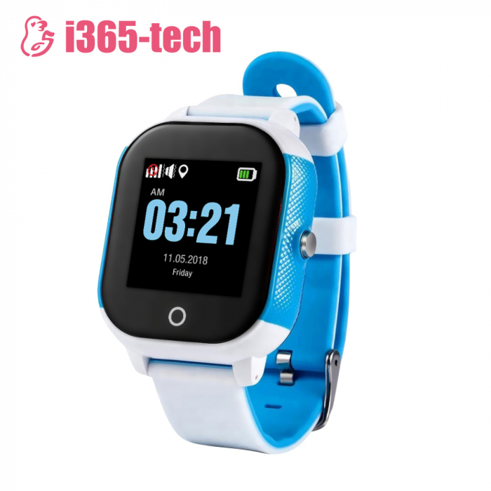 Ceas Smartwatch Pentru Copii i365-Tech FA23 cu Functie Telefon, Localizare GPS, SOS, Istoric traseu, Pedometru, Alb ; Albastru [1]