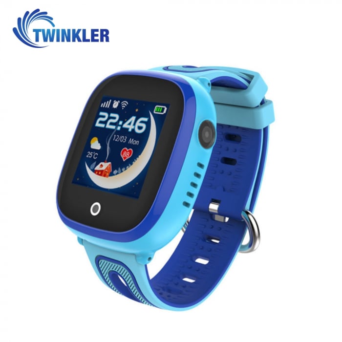 Ceas Smartwatch Pentru Copii Twinkler TKY-DF31 cu Functie Telefon, Localizare GPS, Camera, Pedometru, SOS, IP54 ; Albastru, Cartela SIM Cadou [1]
