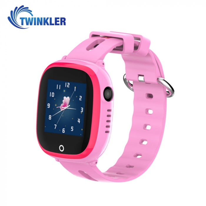 Ceas Smartwatch Pentru Copii Twinkler TKY-DF31 cu Functie Telefon, Localizare GPS, Camera, Pedometru, SOS, IP54 ; Roz, Cartela SIM Cadou [1]