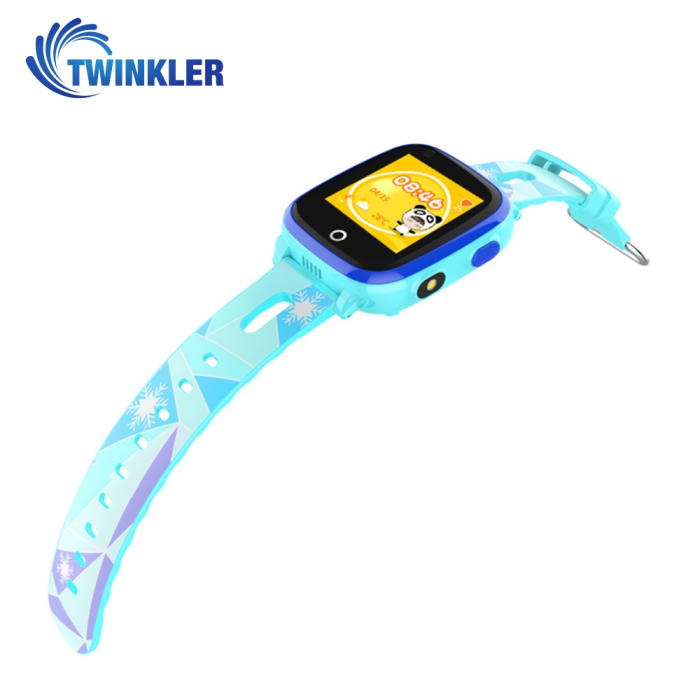 Ceas Smartwatch Pentru Copii Twinkler TKY-DF33 cu Functie Telefon, Apel video, Localizare GPS, Camera, Lanterna, SOS, Android, 4G, IP54, Joc Matematic ; Bleu, Cartela SIM Cadou [2]
