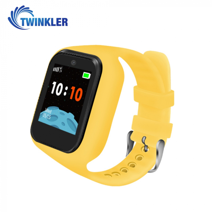 Ceas Smartwatch Pentru Copii Twinkler TKY-M5S cu Functie Telefon, Localizare GPS, Camera, SOS, Istoric traseu, Galben, Cartela SIM Cadou [1]