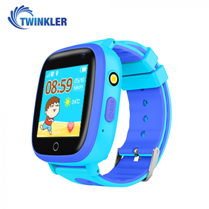 Ceas Smartwatch Pentru Copii Twinkler TKY-Q11 cu Functie Telefon, Localizare GPS, Camera, Lanterna, SOS, Pedometru, Joc matematic, IP54 ; Albastru [2]