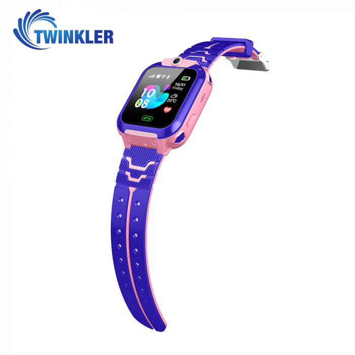 Ceas Smartwatch Pentru Copii Twinkler TKY-Q13 cu Functie Telefon, Localizare GPS, Istoric traseu, Apel de Monitorizare, Camera, Joc Matematic, Roz [4]