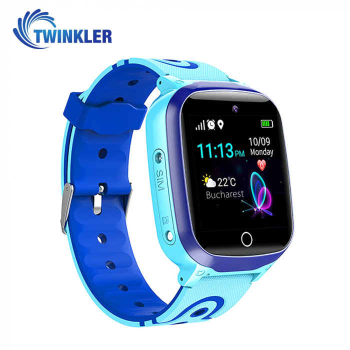 Ceas Smartwatch Pentru Copii Twinkler TKY-Q15 cu Functie Telefon, Localizare GPS, Istoric traseu, Apel de Monitorizare, Camera, SOS, Joc Matematic, Albastru, Cartela SIM Cadou [2]