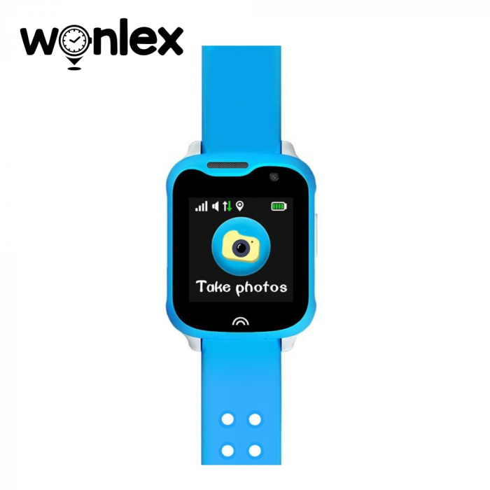 Ceas Smartwatch Pentru Copii Wonlex KT05 cu Functie Telefon, GPS, Camera, IP54 ; Albastru, Cartela SIM Cadou [2]