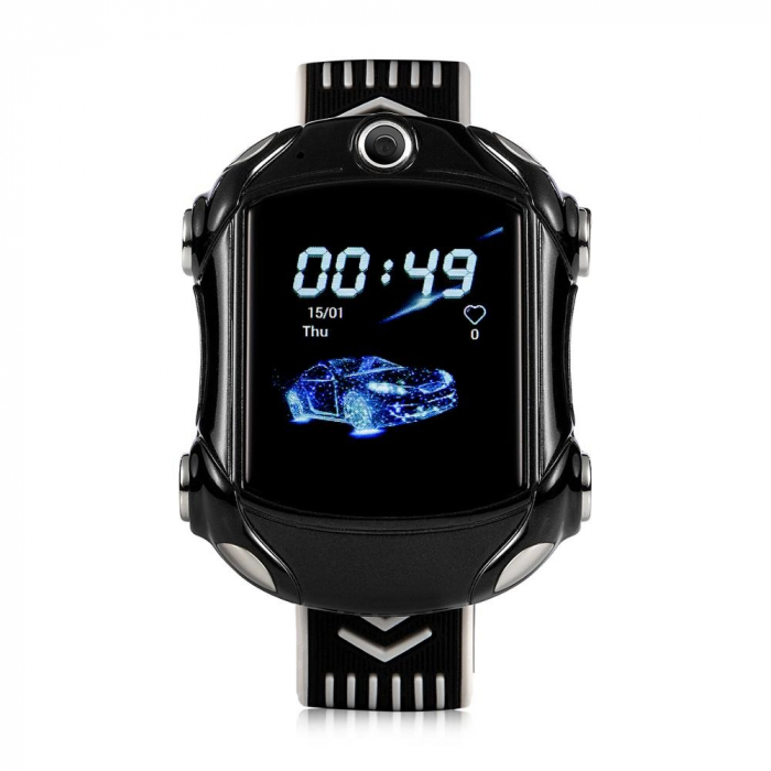 Ceas Smartwatch Pentru Copii, Wonlex KT14, Supercar, Negru, SIM card, 4G, Rezistent la stropi accidentali IP54, Apel video [2]