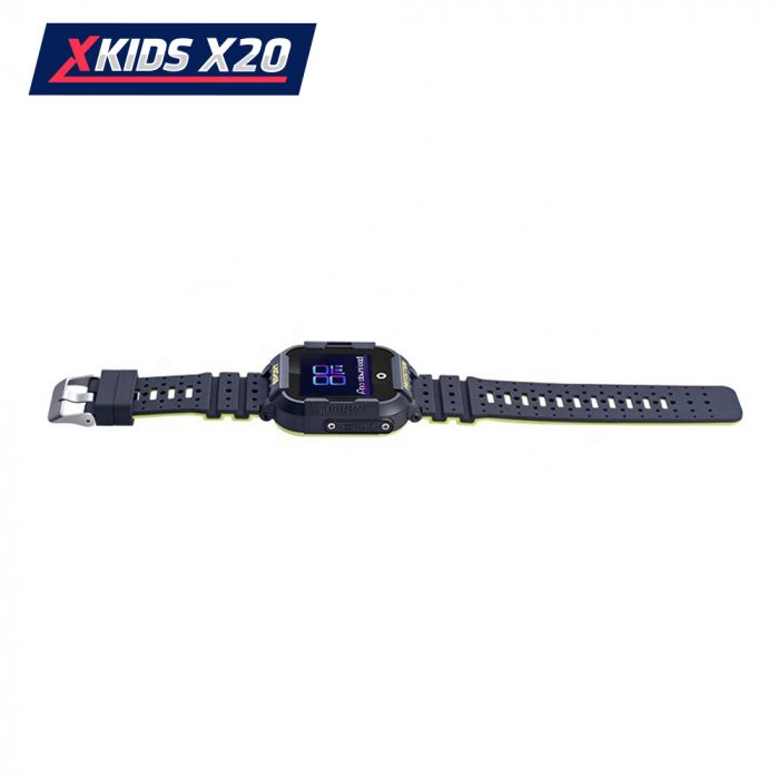 Ceas Smartwatch Pentru Copii Xkids X20 cu Functie Telefon, Localizare GPS, Apel monitorizare, Camera, Pedometru, SOS, IP54, Incarcare magnetica, Negru ; Verde Lamaie, Cartela SIM Cadou, Meniu engleza [5]