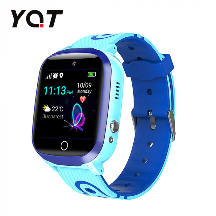 Ceas Smartwatch Pentru Copii YQT Q13 cu Functie Telefon, Localizare GPS, Istoric traseu, Apel de Monitorizare, Camera, SOS, Joc Matematic, Albastru, Cartela SIM Cadou [1]