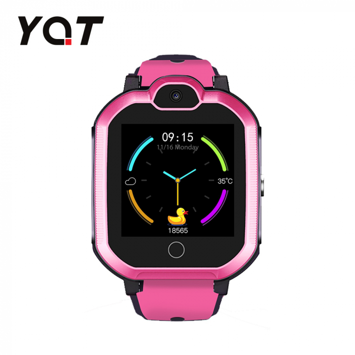 Ceas Smartwatch Pentru Copii YQT T6 cu Functie Telefon, Apel video, Localizare GPS, Istoric traseu, Apel de Monitorizare, Camera, Lanterna, Android, 4G, Roz, Cartela SIM Cadou [3]