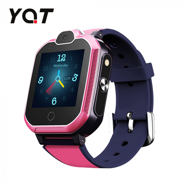 Ceas Smartwatch Pentru Copii YQT T6 cu Functie Telefon, Apel video, Localizare GPS, Istoric traseu, Apel de Monitorizare, Camera, Lanterna, Android, 4G, Roz, Cartela SIM Cadou [1]