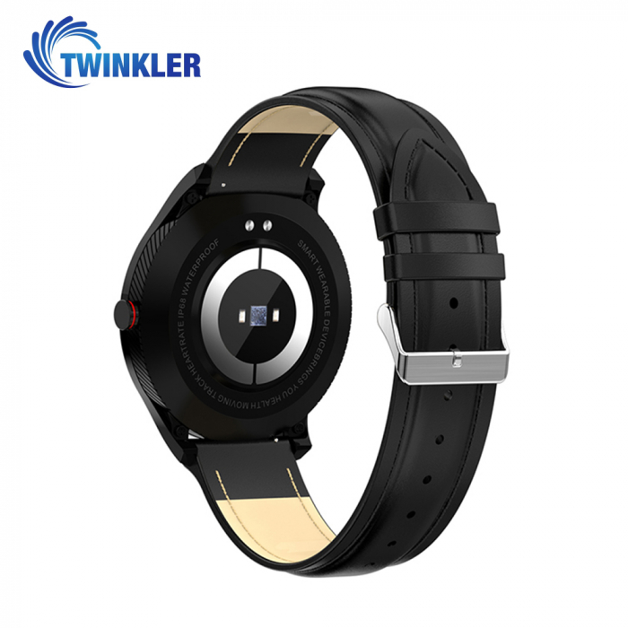 Ceas Smartwatch Twinkler TKY-M9 (L9) cu functie de monitorizare ritm cardiac, Tensiune arteriala, EKG, Nivel oxigen, Notificari Apel/ SMS, Incarcare magnetica, Negru [2]