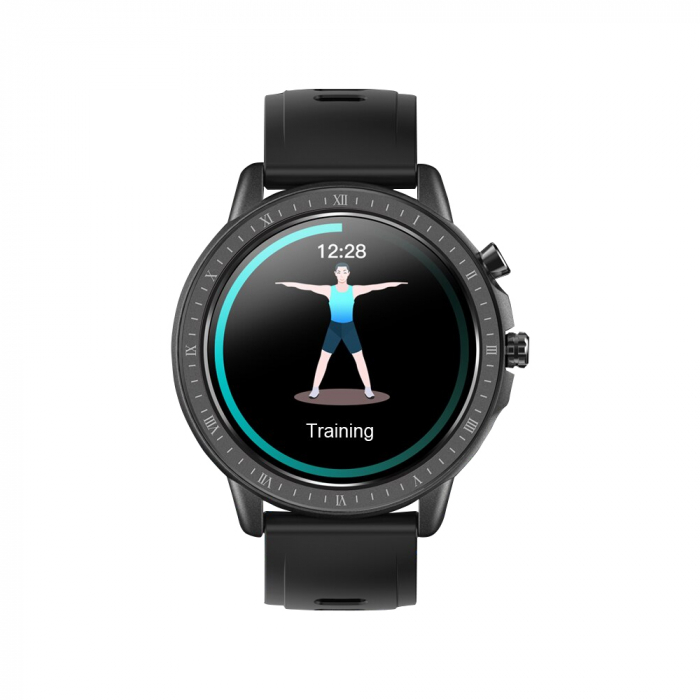 Ceas smartwatch, Twinkler TKY-S02, Negru, Functie masurarea ritmului cardiac, Rezistenta la apa IP54, 23 moduri sportive [2]