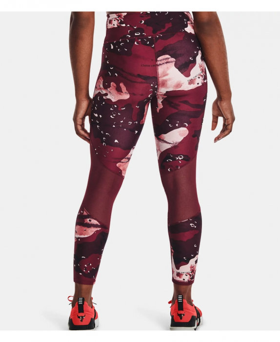 Colanti femei Under Armour Prjct Rock Prt Ankle Leg rosu L [2]