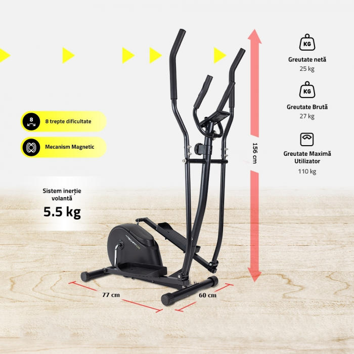 Bicicleta fitness eliptica TECHFIT E250N [8]