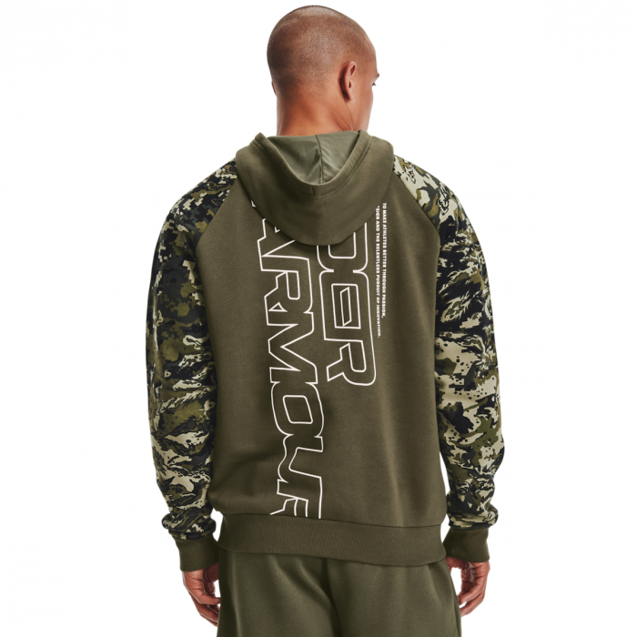 Hanorac barbati Under Armour FLC Camo Script FZ verde/negru L [4]