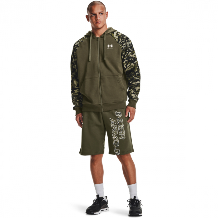 Hanorac barbati Under Armour FLC Camo Script FZ verde/negru L [2]
