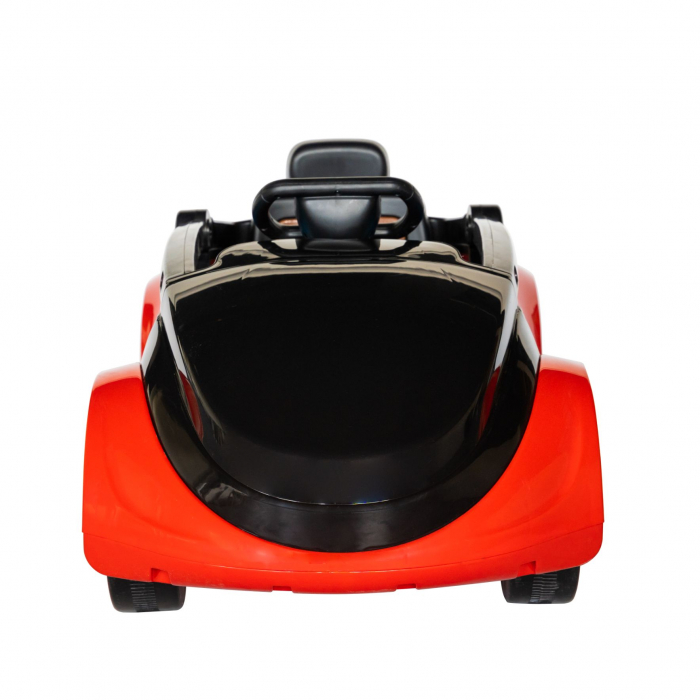 Masinuta electrica cu lumini LED pentru copii, telecomanda, player muzica USB si lumini, culoare rosu [3]