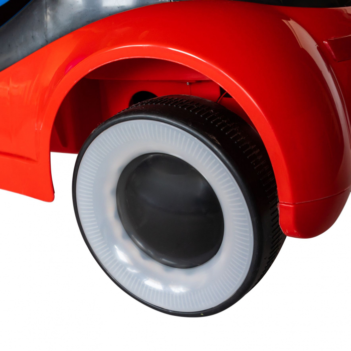 Masinuta electrica cu lumini LED pentru copii, telecomanda, player muzica USB si lumini, culoare rosu [9]