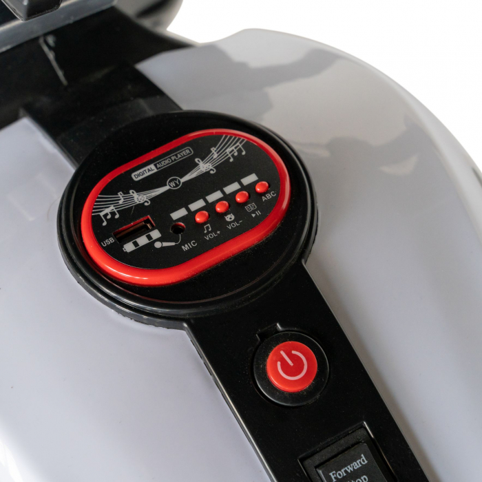 Motocicleta electrica copii Rich Baby cu acumulator, muzica si lumini, culoare alb/negru [9]
