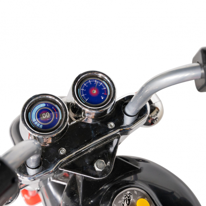 Motocicleta electrica copii Rich Baby cu acumulator, muzica si lumini, culoare negru [8]