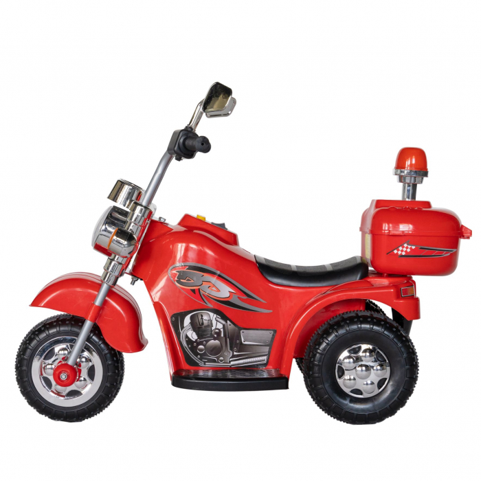 Motocicleta electrica copii Rich Baby cu acumulator, muzica si lumini, culoare rosu [4]